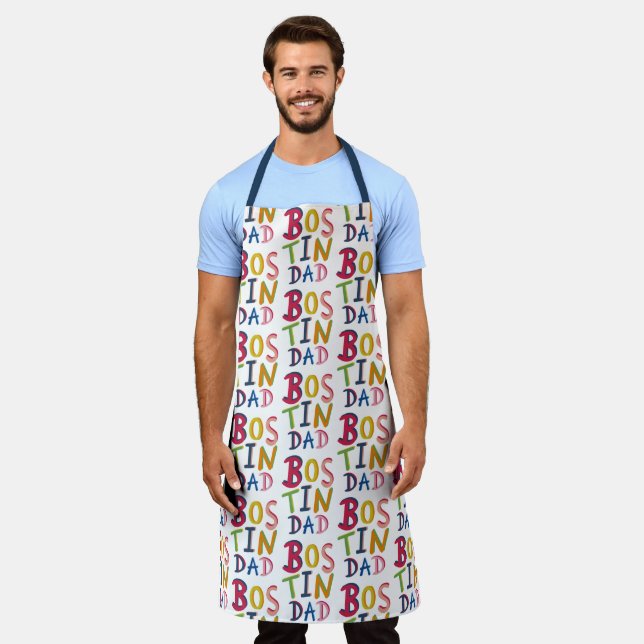 Personalized Bostin Dad Black Country Apron (Worn)