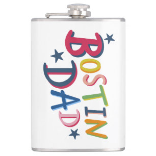 Personalized Bostin Dad Black Country Hip Flask