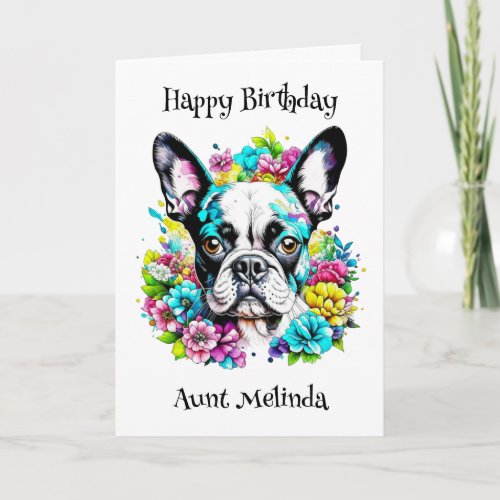 Personalized Boston Terrier Birthday Card