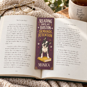 Personalized Boston Terrier Demands Attention Bookmarks