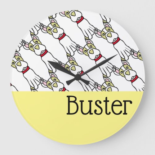 Personalized Boston Terrier Large Clock