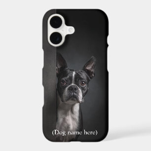 Personalized Boston Terrier Portrait iPhone 17 Case