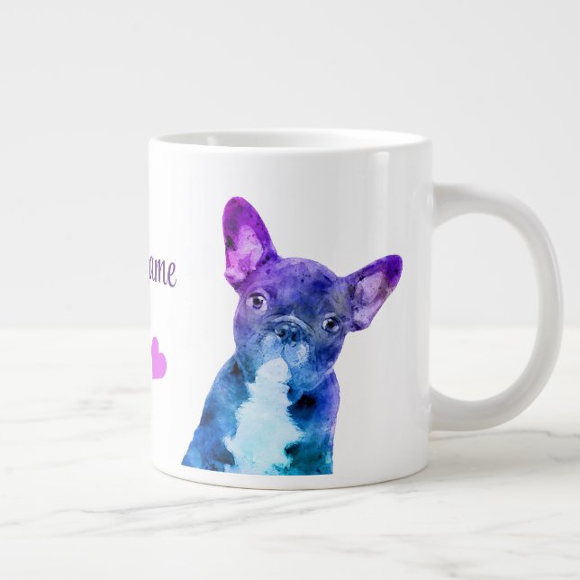 Personalized Boston Terrier Watercolor Mug (Right)