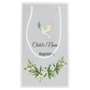 Personalized Botanical Baptism Gift Bag