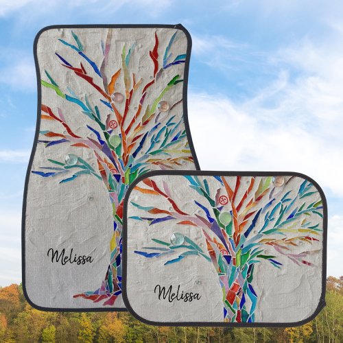 Personalized Botanical Car Floor Mat