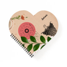 Personalized Botanical Colorful Fun Retro Heart