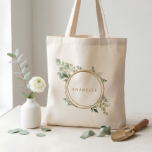 Personalized Botanical Gold Greenery