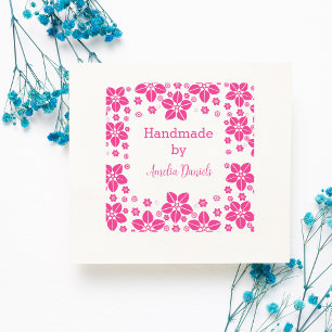 Personalized Botanical Handmade by Self-inking Stamp