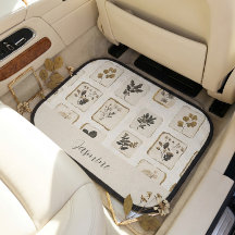 Personalized Botanical Herbs Car Mat | Custom Name