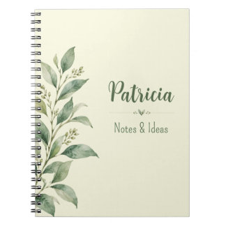 Personalized Botanical Notes & Ideas Notebook