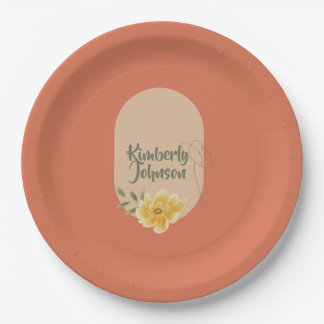 Personalized Botanical Party Plate