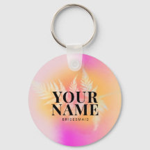 Personalized Botanical Pink Gradient Cute