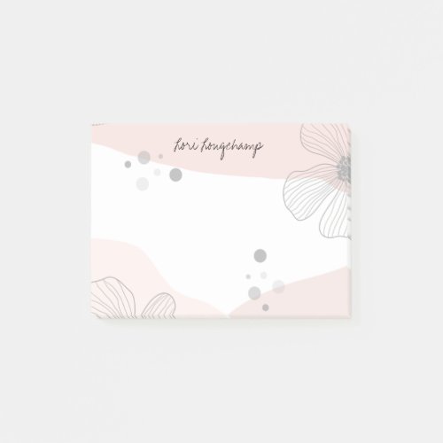 Personalized Botanical Plant Lover Floral Pretty  Post_it Notes