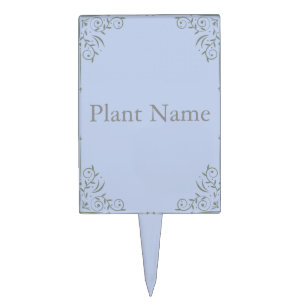 Personalized Botanical Plant Stake Cake Topper