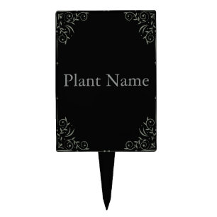 Personalized Botanical Plant Stake Cake Topper