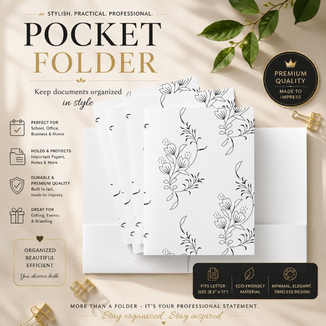 Personalized Botanical Pocket Folder (Creator Uploaded)