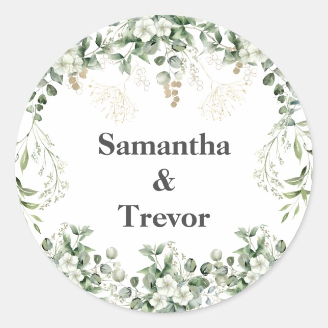 Personalized Botanical Sticker (Front)
