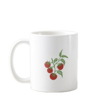 Personalized Botanical Tomato Branch Name Dark Red