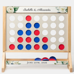 Personalized Botanical Wedding Reception Game Fast Four