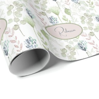Personalized Botanical Wrapping Paper