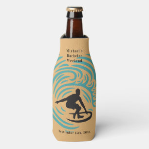 Personalized Bottle Cooler Bachelor Surf Weekend
