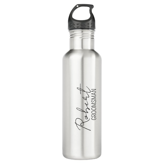 Personalized bottle for Men, Gift for Him, Grooms (Front)