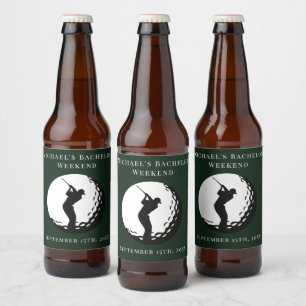 Personalized Bottle Label Bachelor Golf Weekend