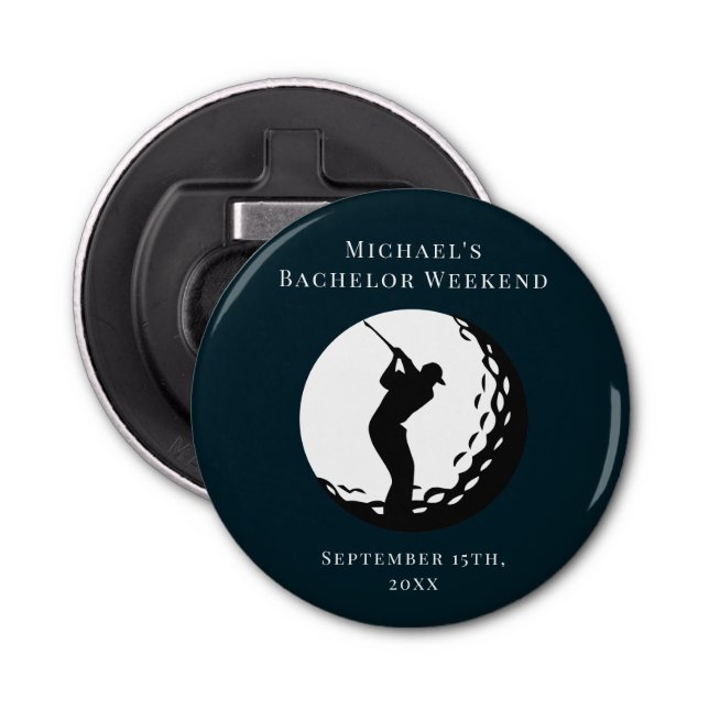 Personalized Bottle Opener | Bachelor Golf Weekend (Front)