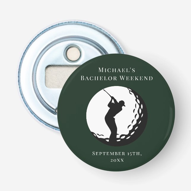 Personalized Bottle Opener | Bachelor Golf Weekend (Front)