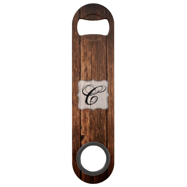 Personalized Bottle Opener Barn Wood Country Rusti (Front)