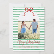 Personalized Bow Christmas Card