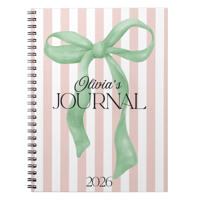 Personalized Bow Journal (Front)