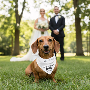 Personalized Bow Tie Wedding Dog Bandana