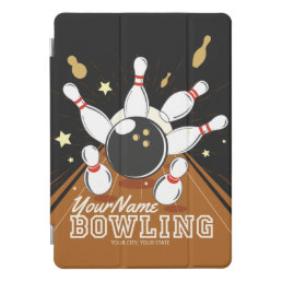 Personalized Bowler Strike Bowling Lanes Ball Pins iPad Pro Cover
