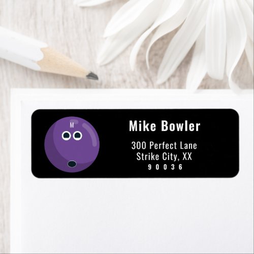 Personalized Bowling Ball Address Label