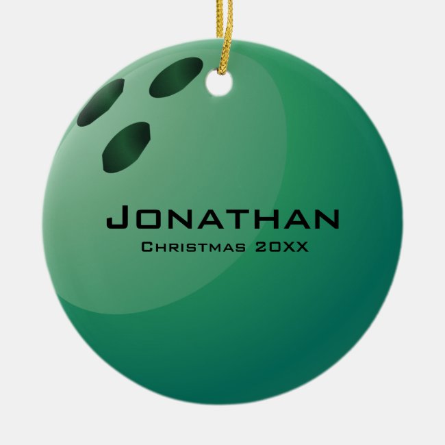 Personalized Bowling Ball Ornament