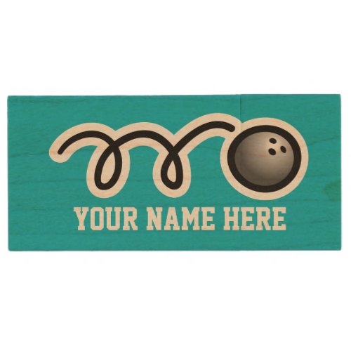 Personalized bowling ball USB pendrive flash drive