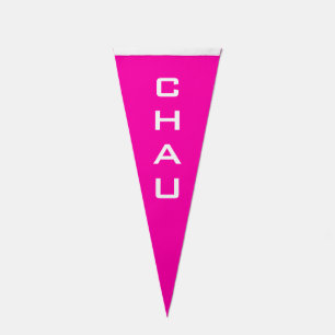 Personalized Bowling Champion 4-Letter Last Name Pennant Flag