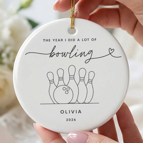 Personalized Bowling Christmas Ornament