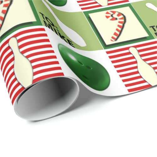 Personalized Bowling Christmas Wrapping Paper