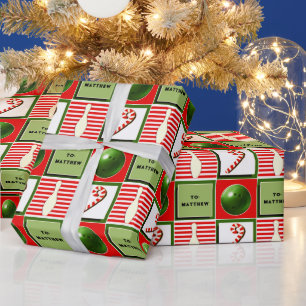 Personalized Bowling Christmas Wrapping Paper