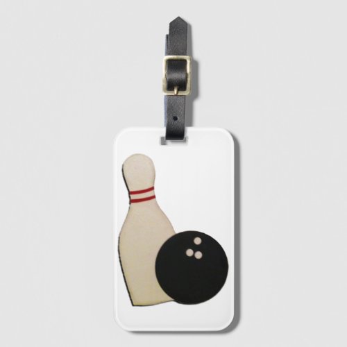 personalized bowling gift luggage tag