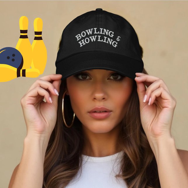 Personalized Bowling Howling Gift for Players Embroidered Baseball Cap (Creator Uploaded)