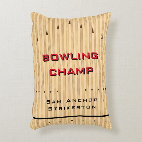 Personalized Bowling Lane Design  Bowling Themed Accent Pillow