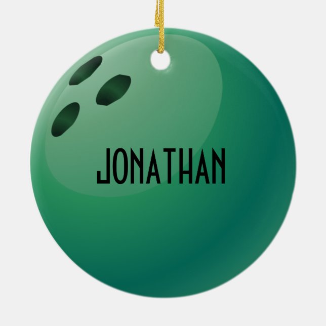 Personalized Bowling Ornament (Back)