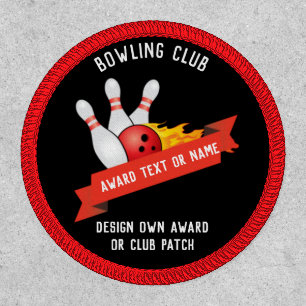 Personalized BOWLING PINS AWARD Design Own Patch