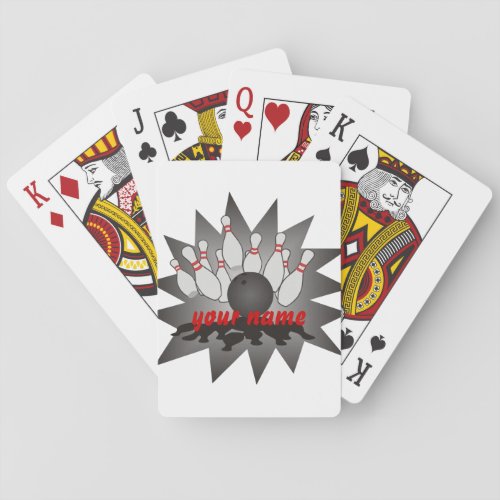 Personalized Bowling Playing Cards