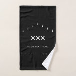 Personalized Bowling Strikes Black Bowler Hand Towel at Zazzle