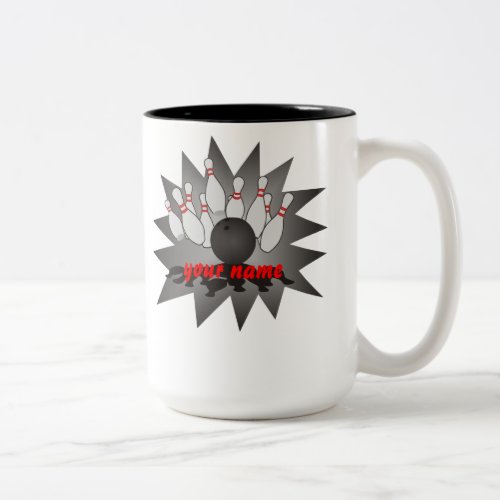 Personalized Bowling Two_Tone Coffee Mug