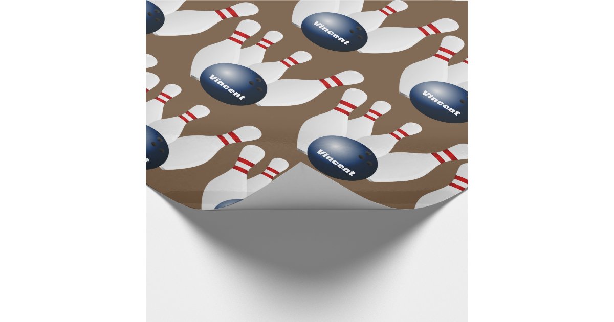 Personalized Bowling Wrapping Paper Zazzle